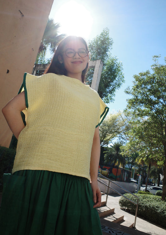 claudette shirt - lime yellow