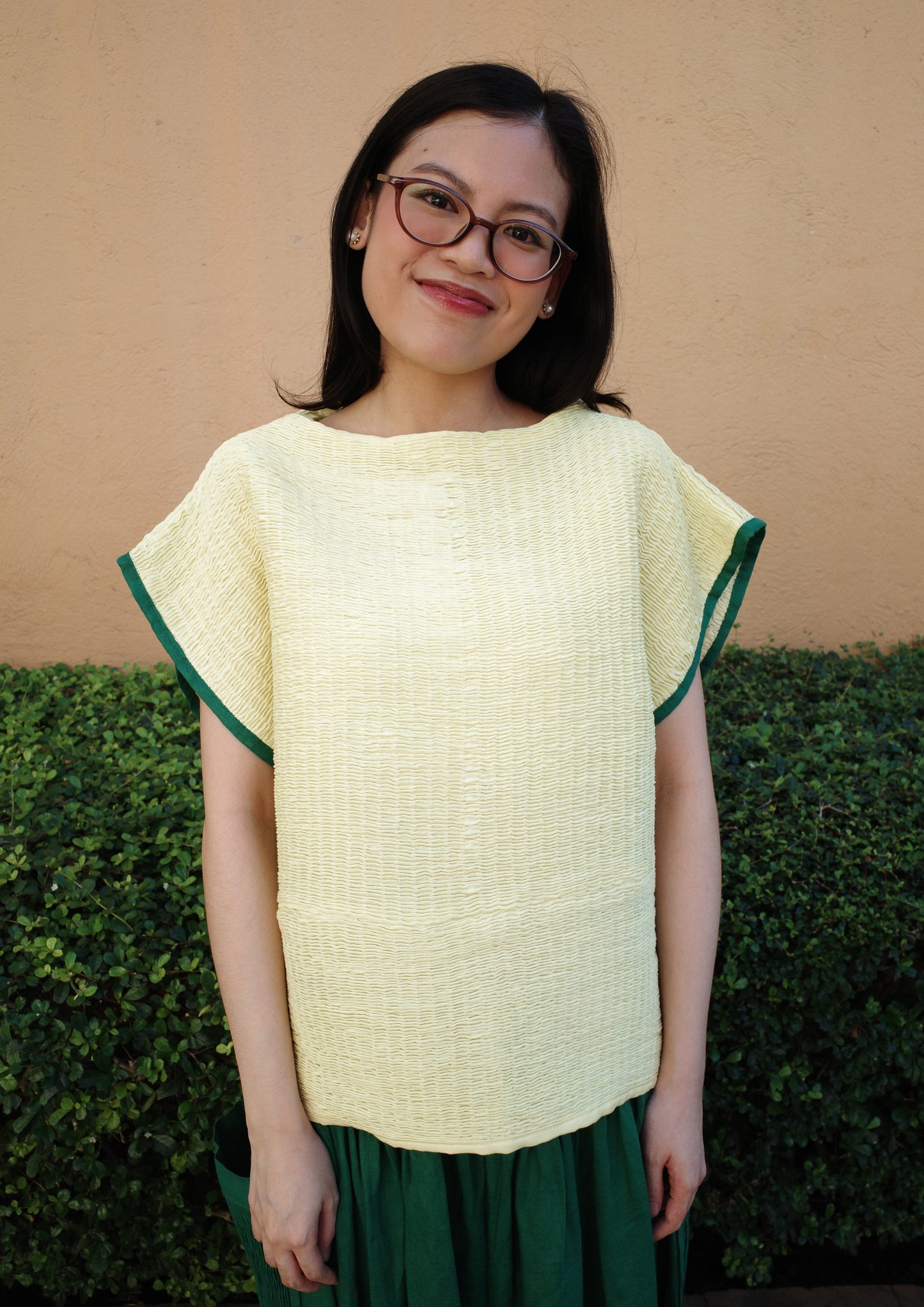 claudette shirt - lime yellow