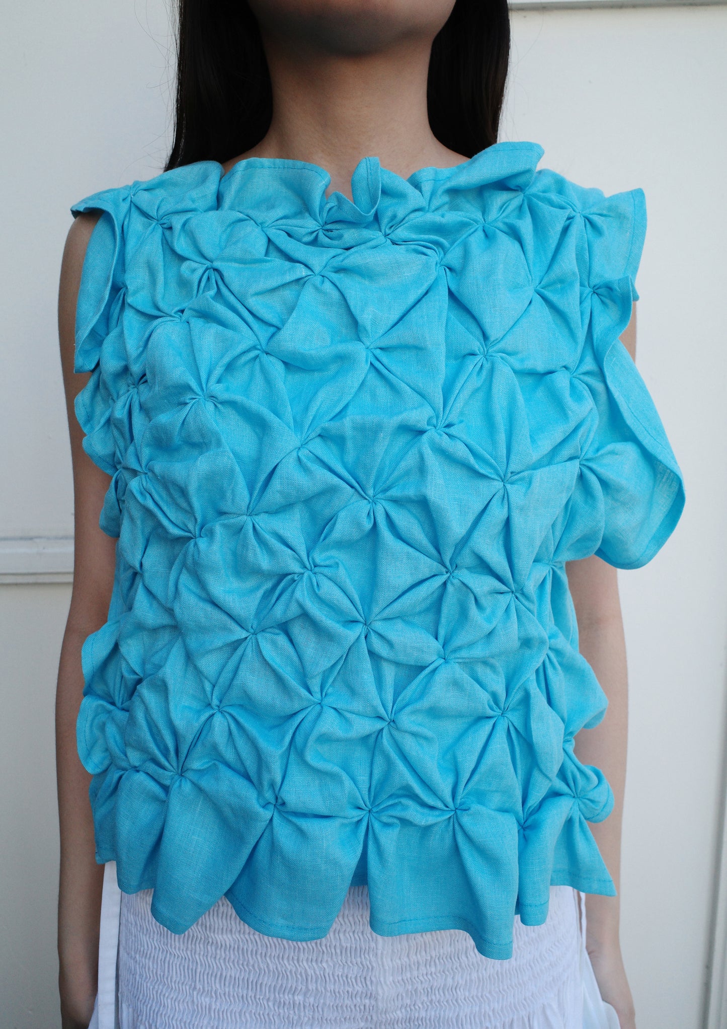 pucker bib - light blue
