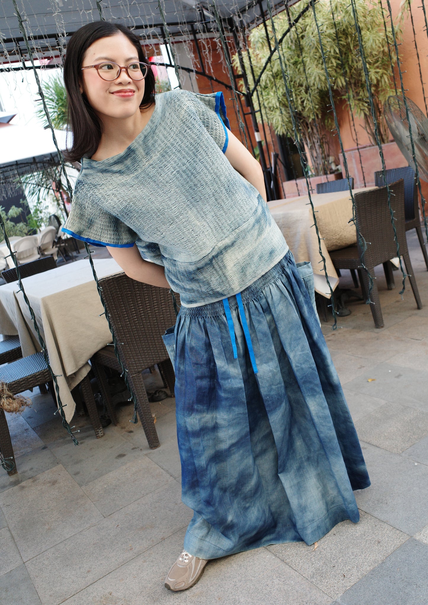 claudette shirt - dyed navy