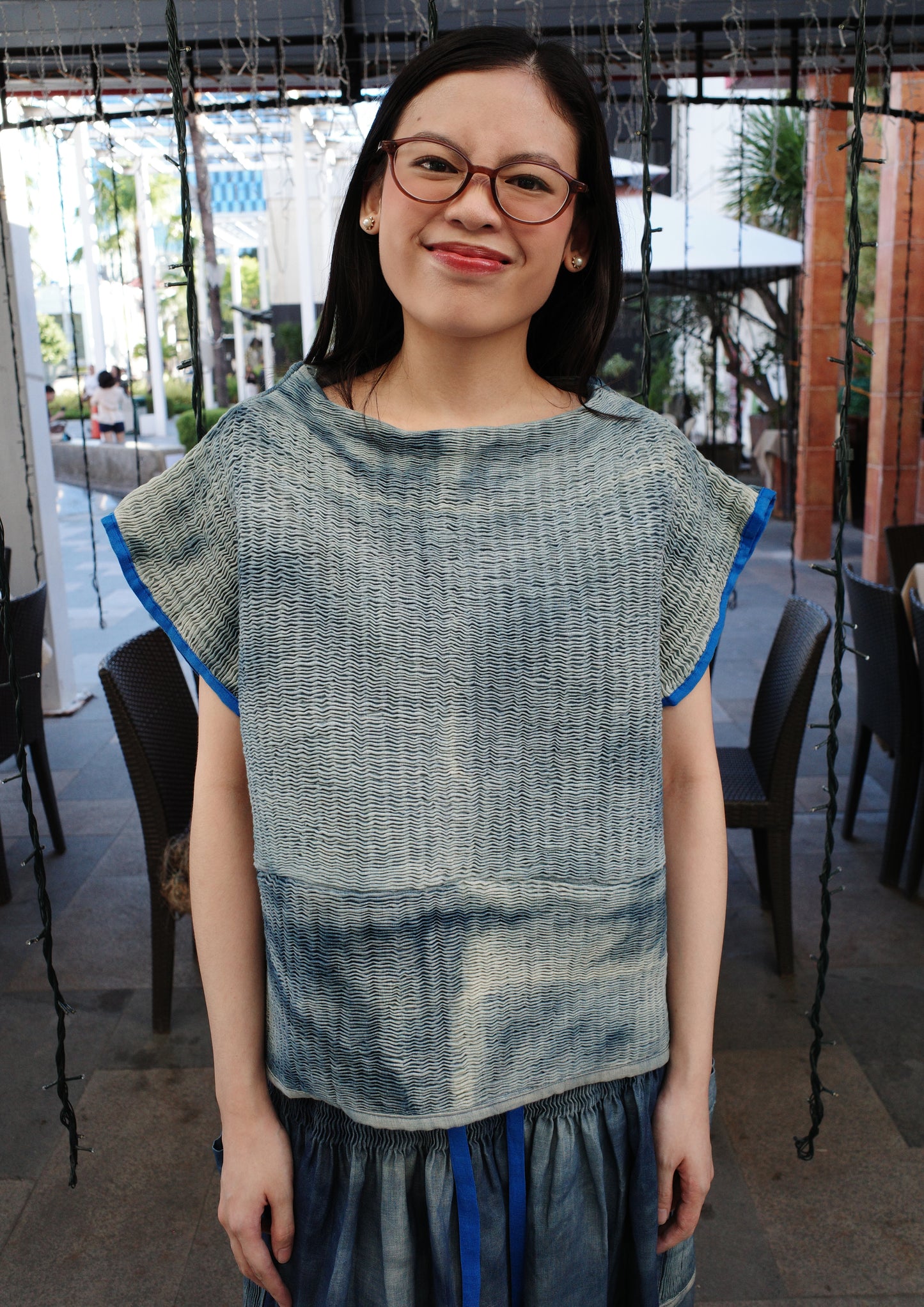 claudette shirt - dyed navy