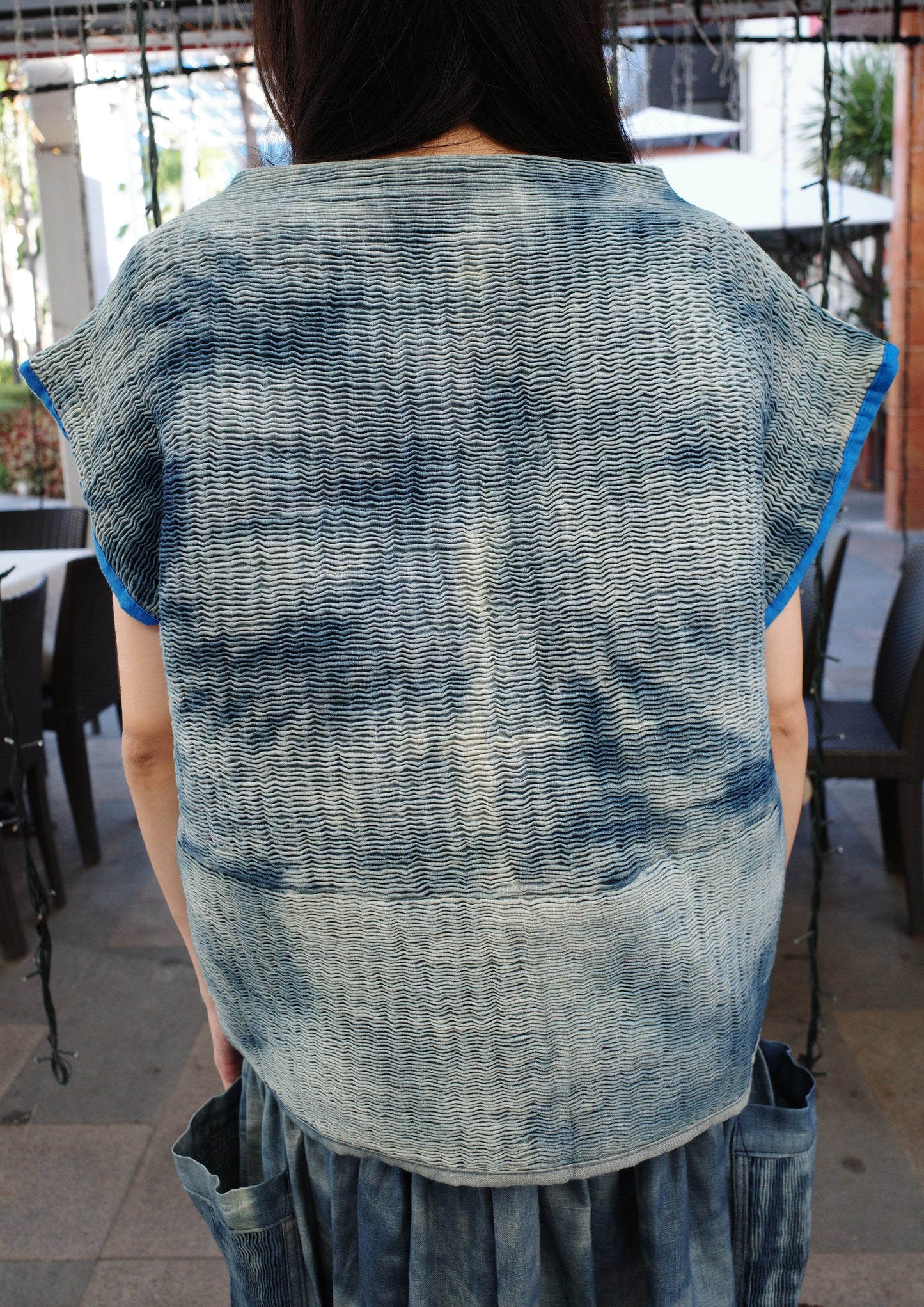 claudette shirt - dyed navy