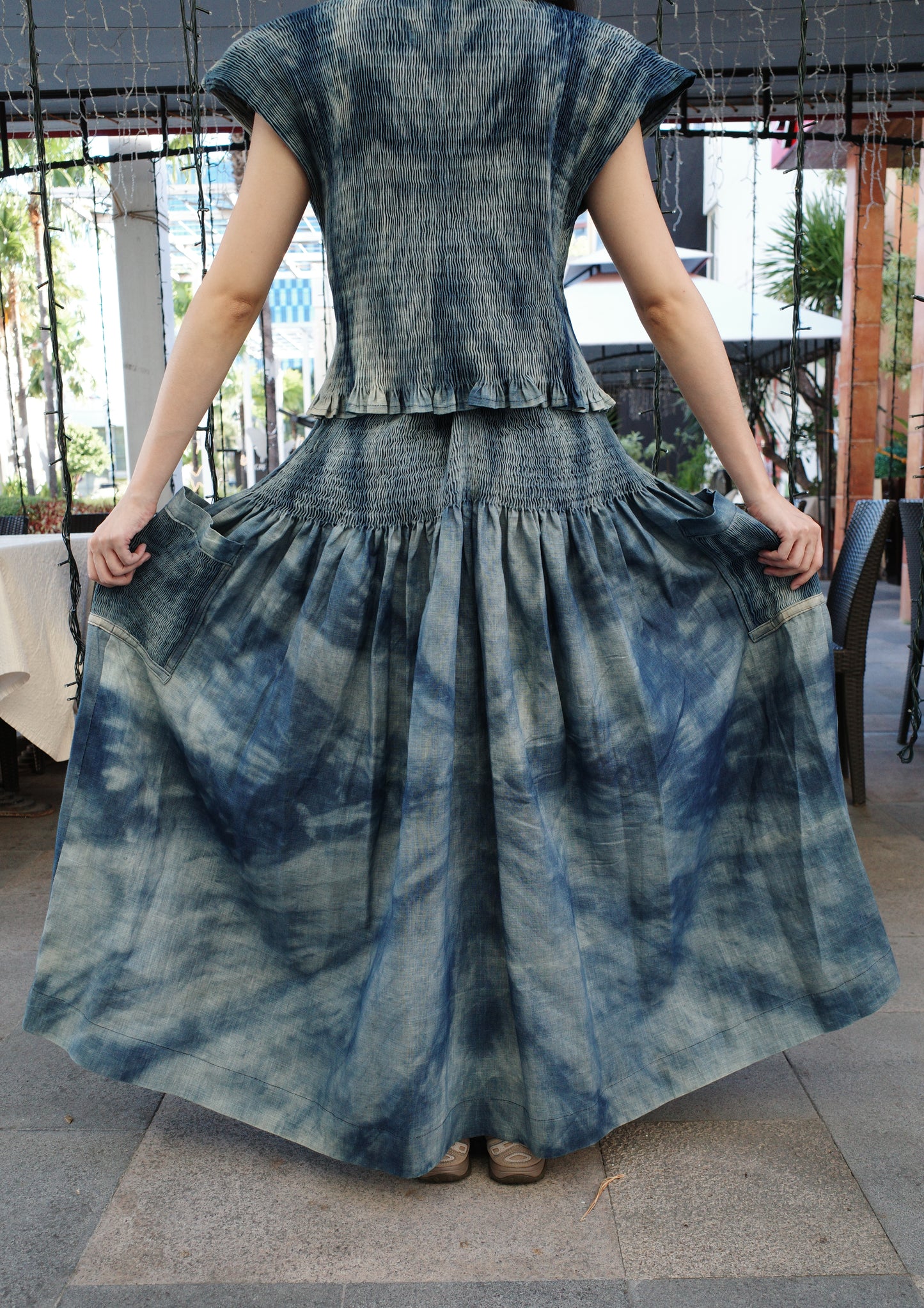 isa skirt - dyed navy