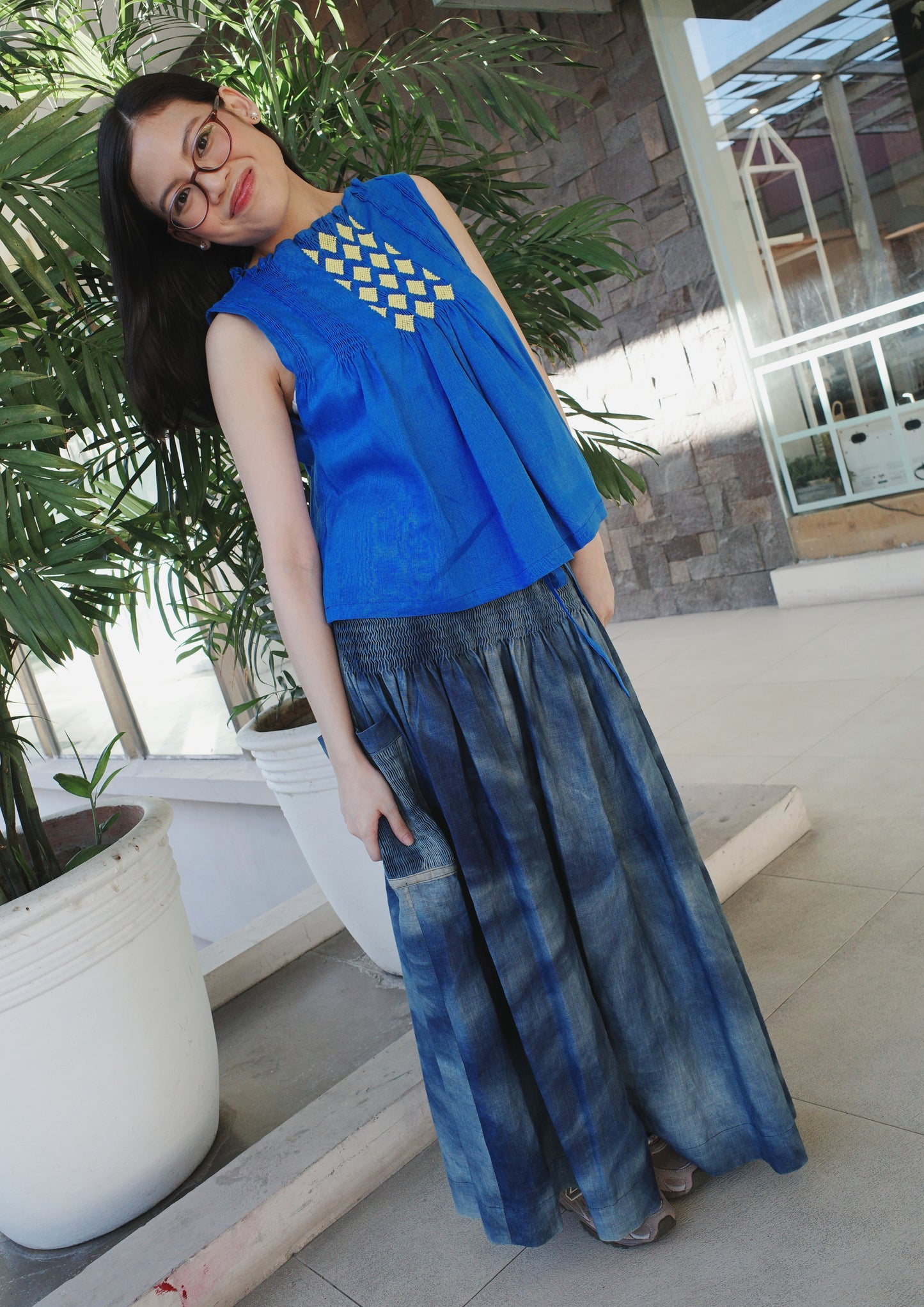 isa skirt - dyed navy