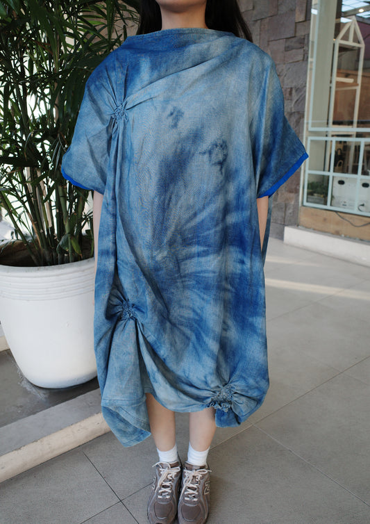 carina dress - dyed navy