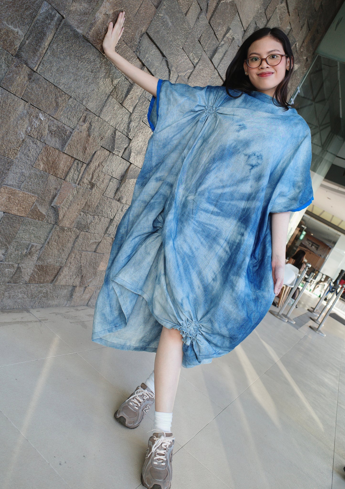 carina dress - dyed navy