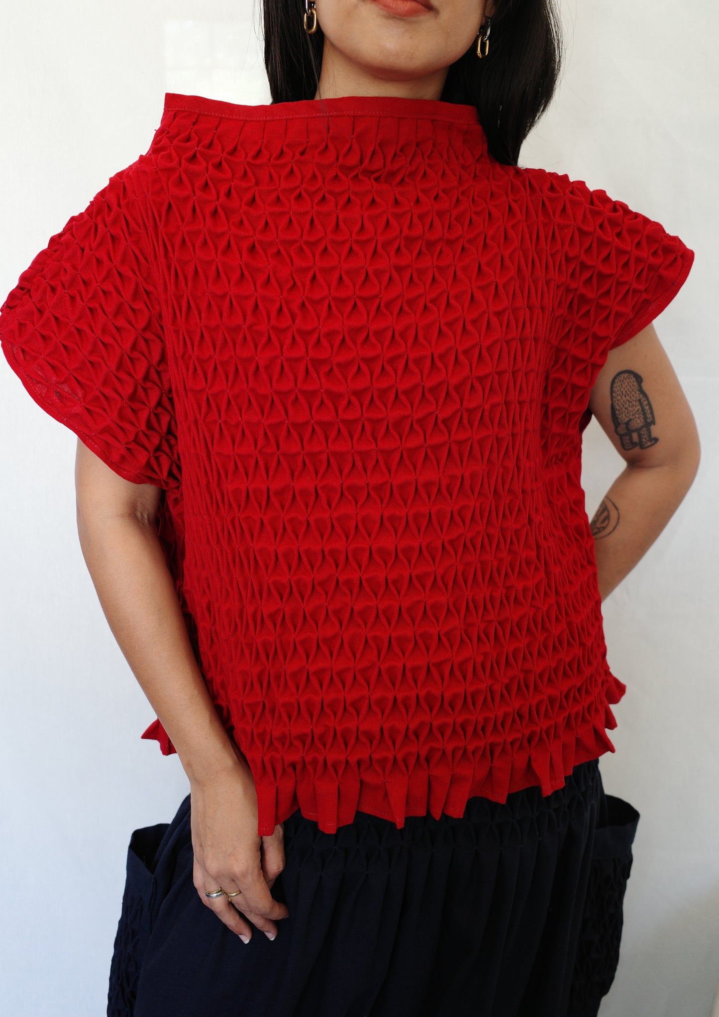 trina top - maroon