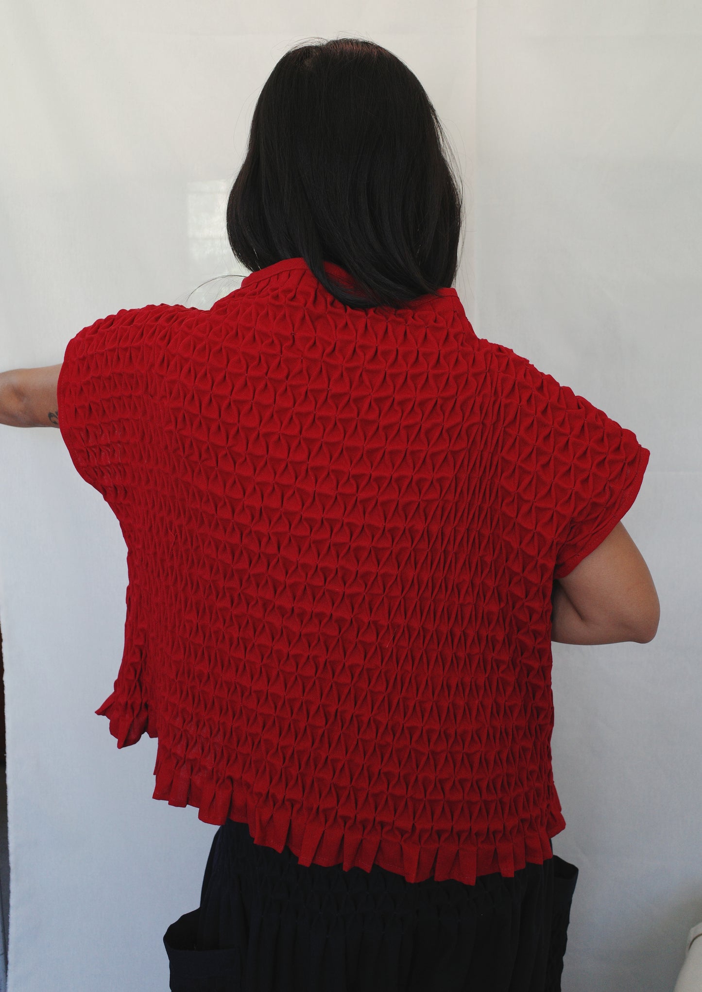 trina top - maroon