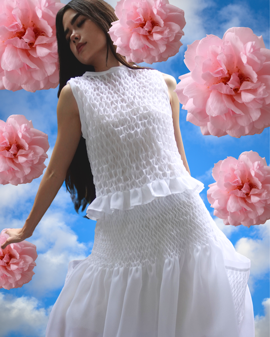 valerie shirt - organza, white