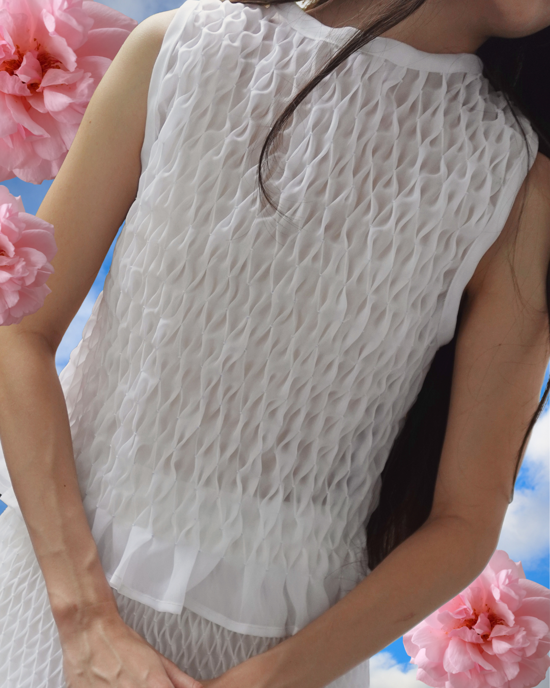 valerie shirt - organza, white