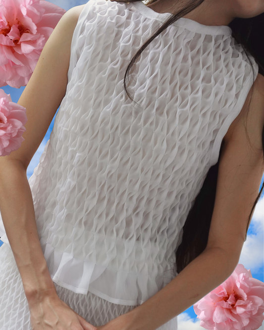 valerie shirt - organza, white