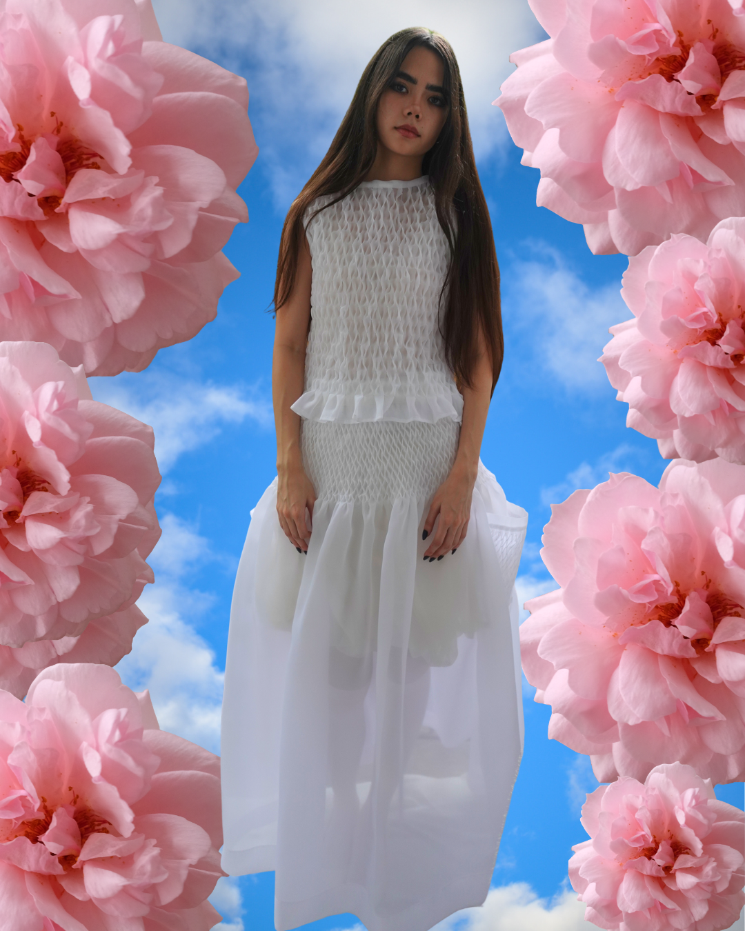 valerie skirt - organza, white