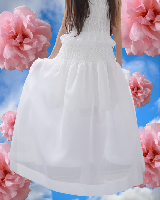 valerie skirt - organza, white
