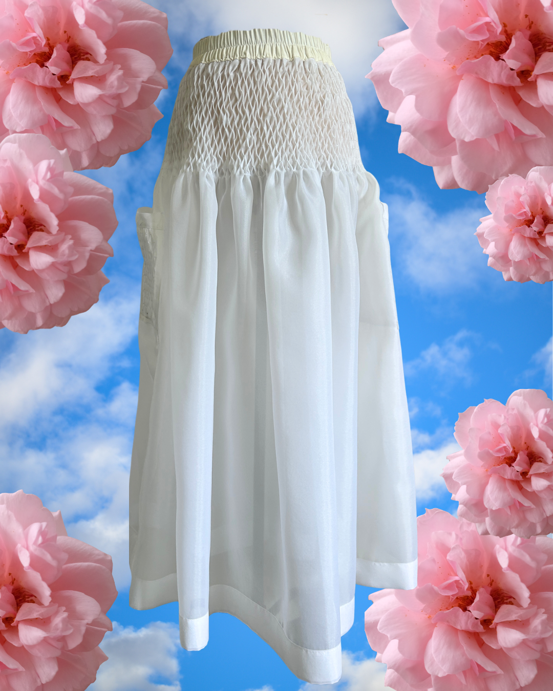 valerie skirt - organza, white