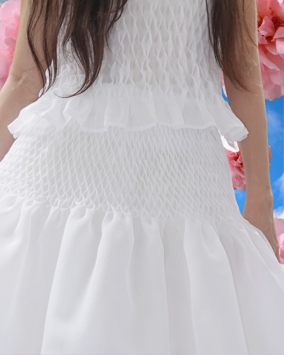 valerie skirt - organza, white