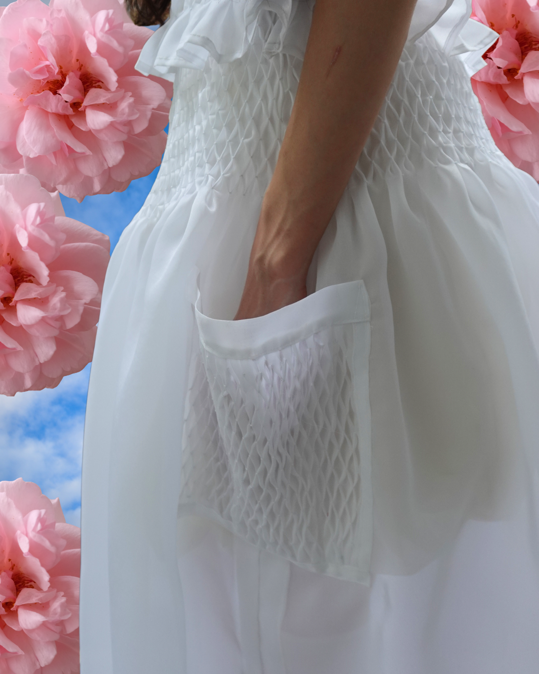 valerie skirt - organza, white