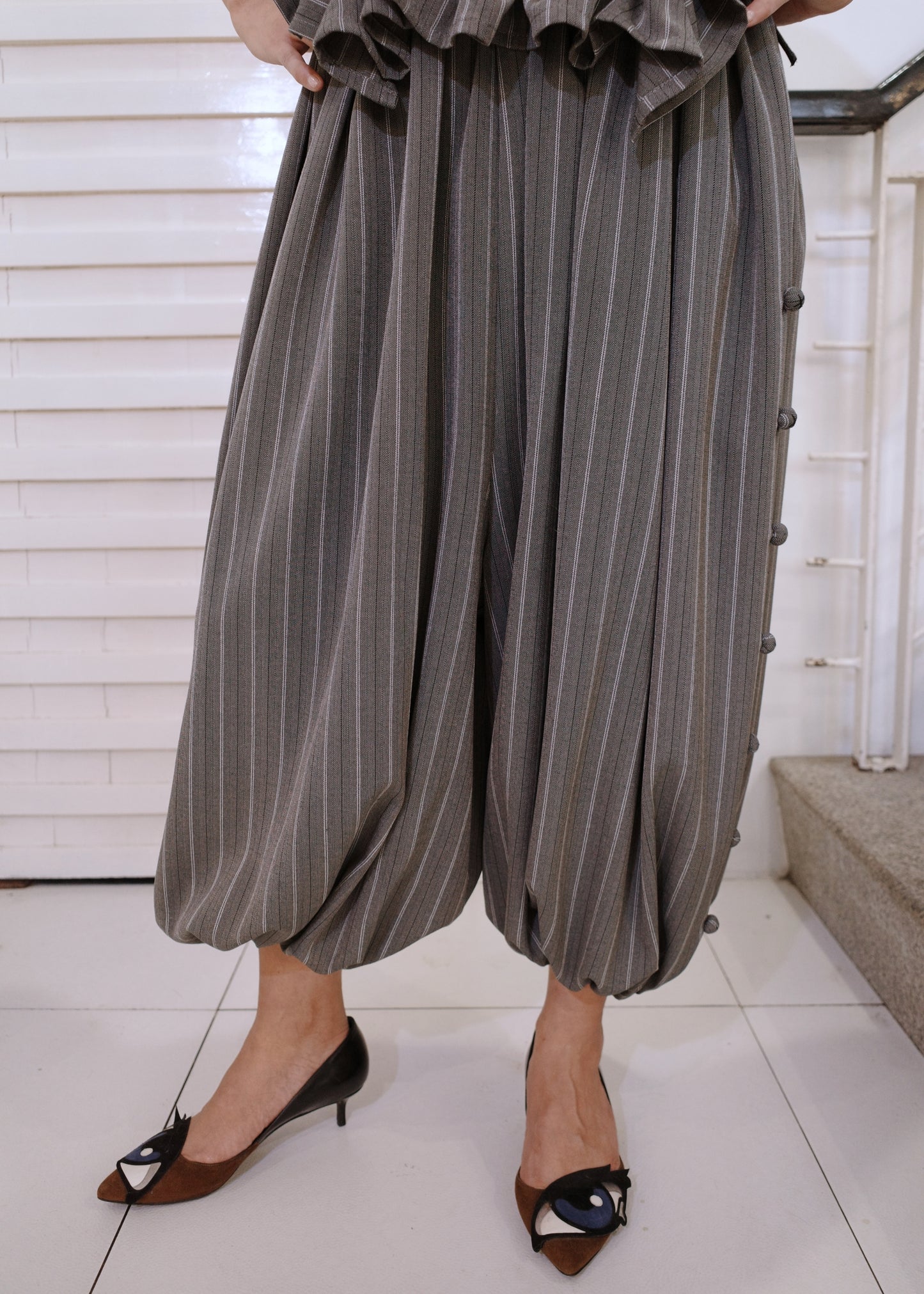 lucky pants - wool stripes