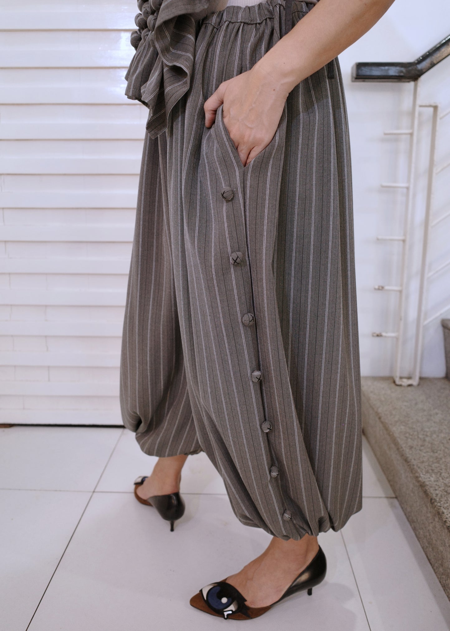 lucky pants - wool stripes