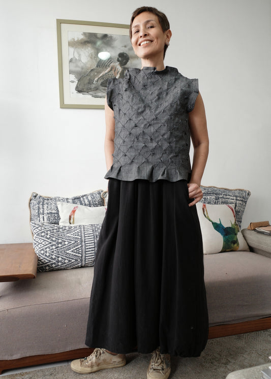 tria top - gray wool