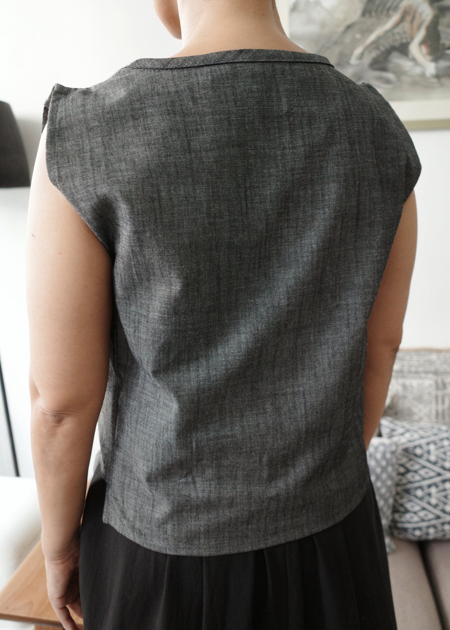 tria top - gray wool