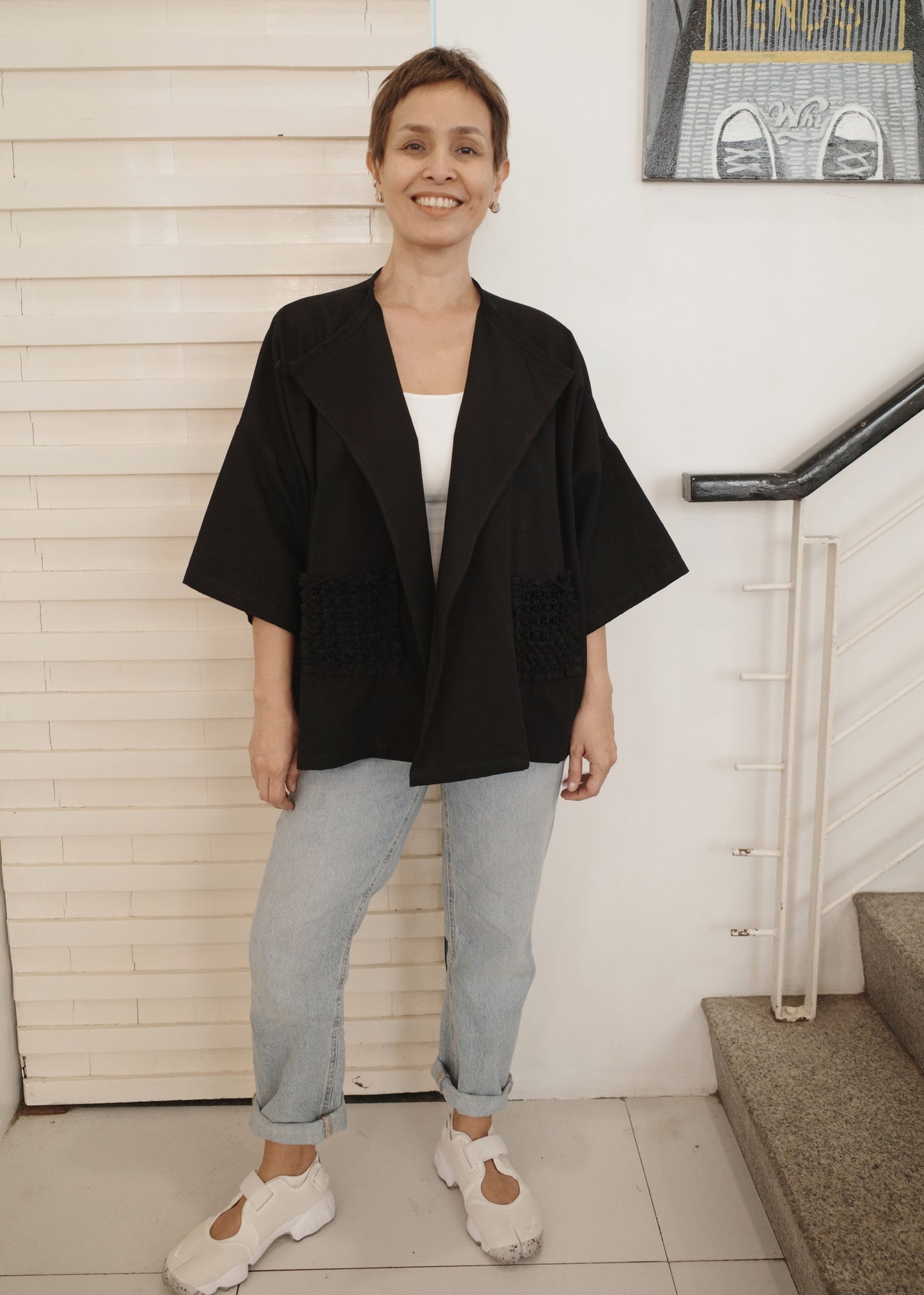 balabal jacket - black twill
