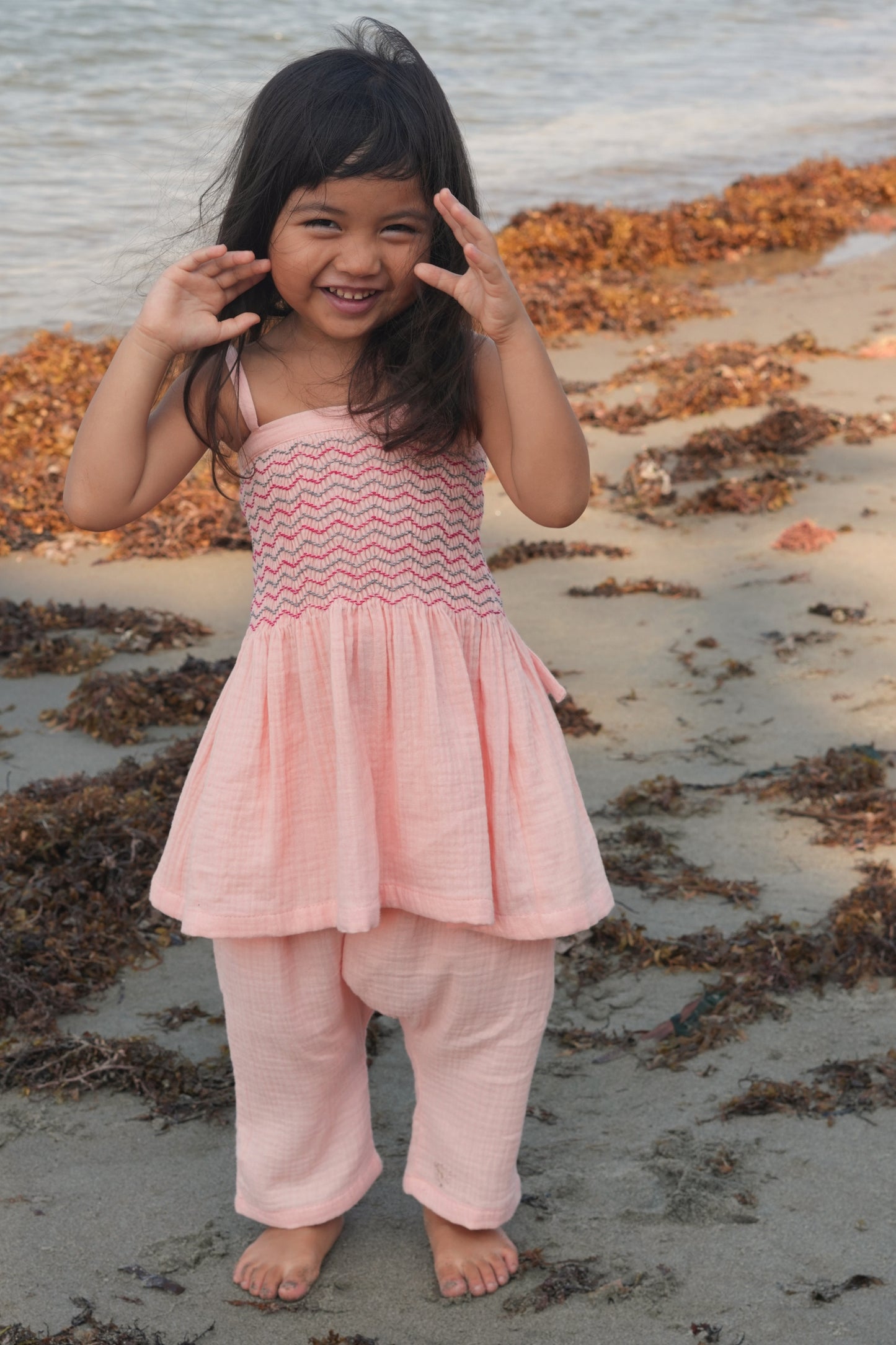 kulit pants - peach