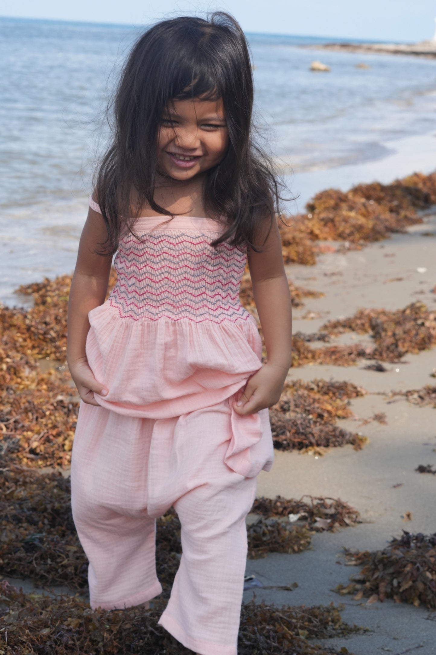 kulit pants - peach