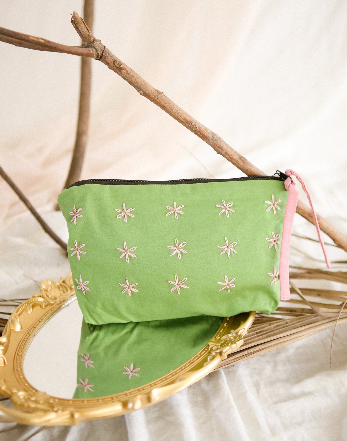 merly embroidered pouch