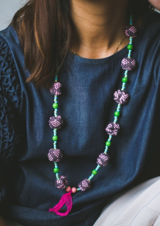 Lucky Necklace - pink inabel