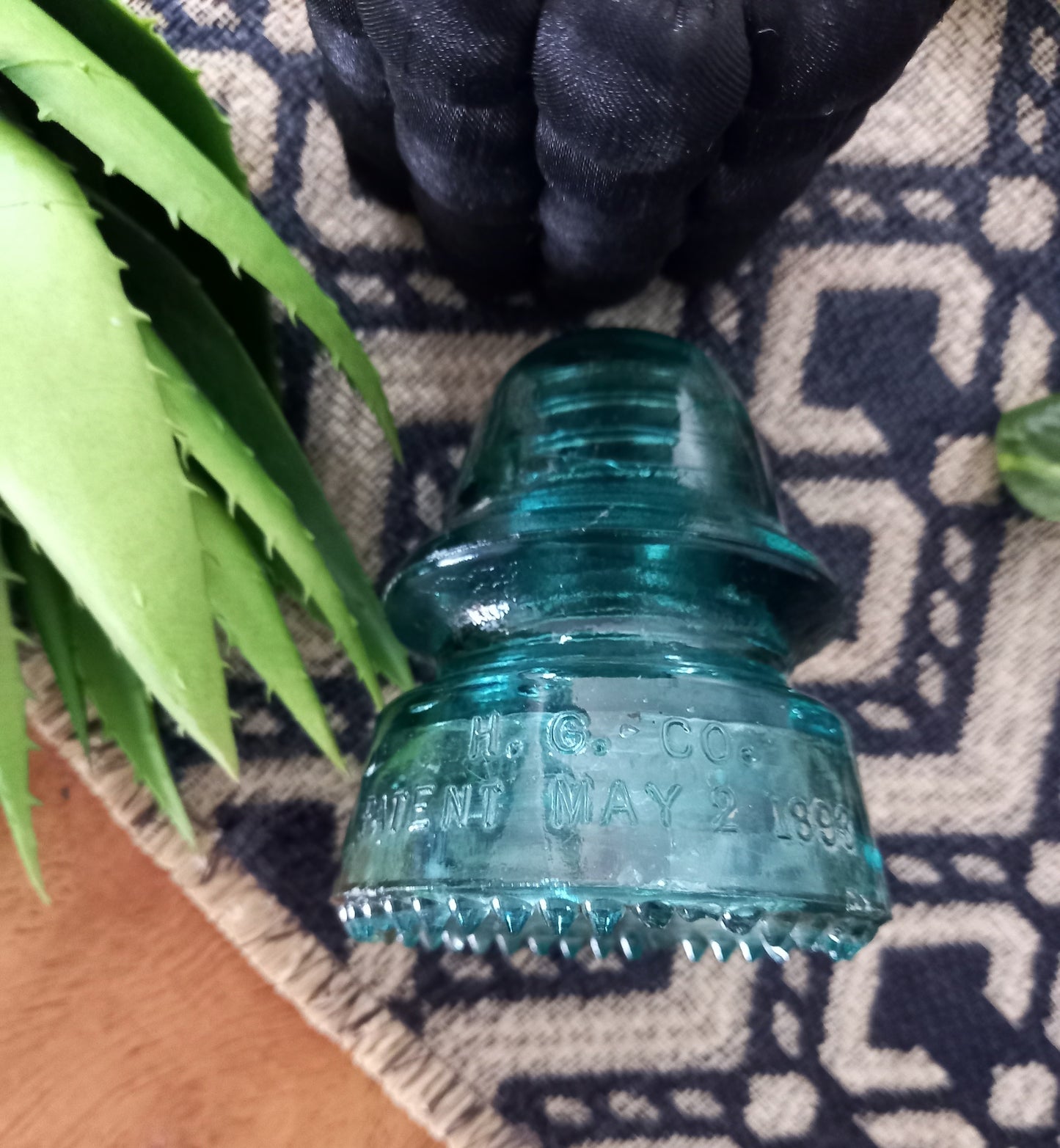vivian vintage glass pin insulator vase