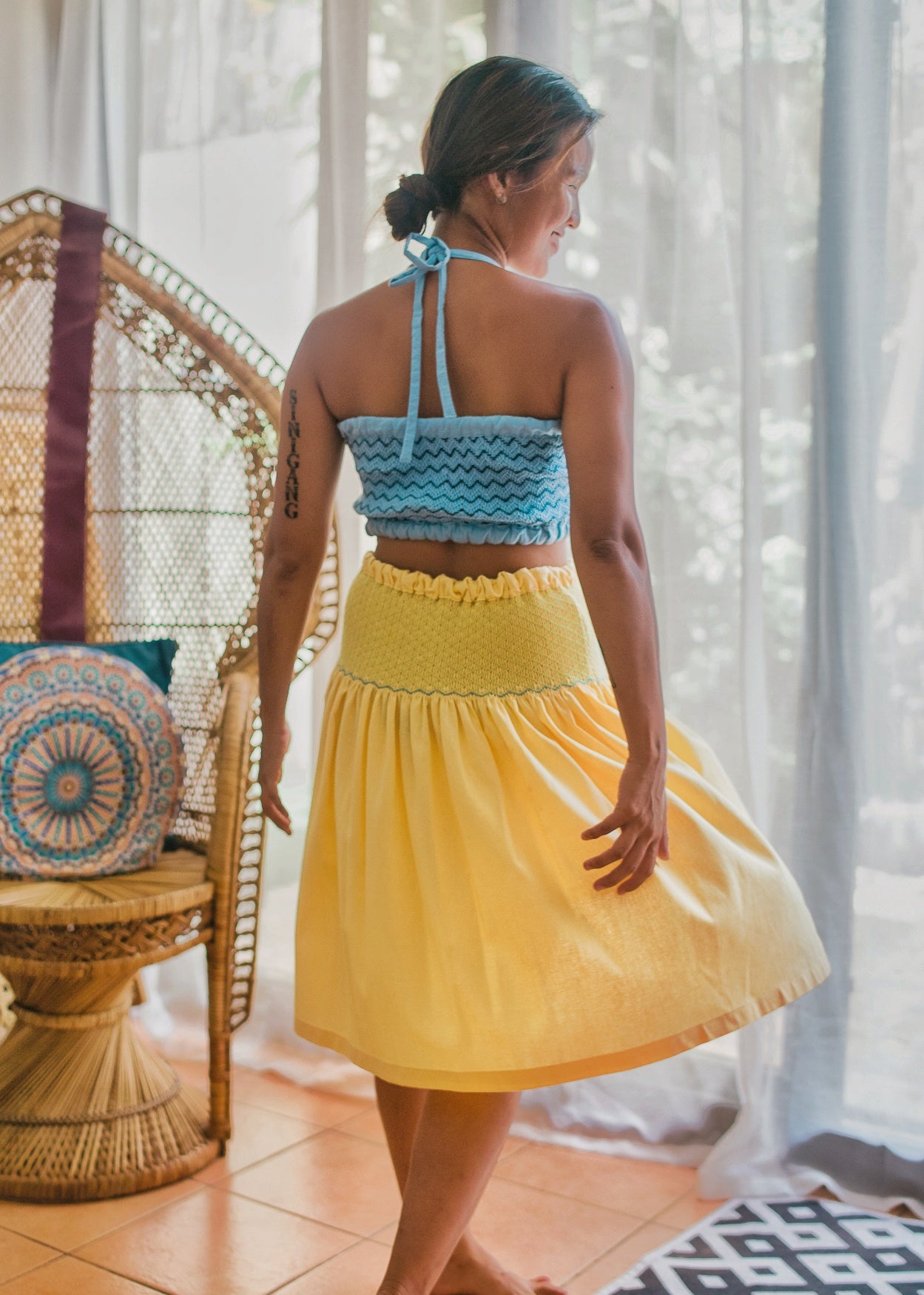 sophia skirt - yellow